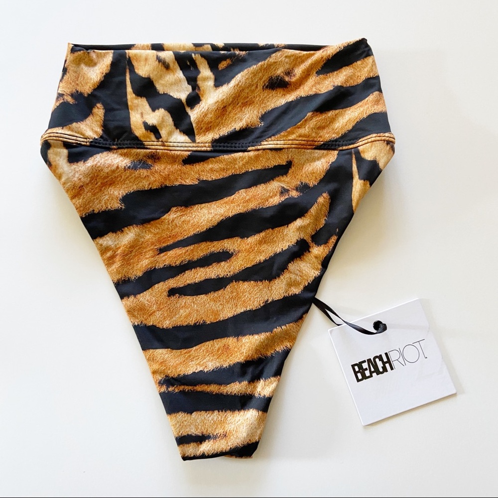 NEW Beach Riot Tiger Print Highway Bikini Bottom - Picture 5 of 6